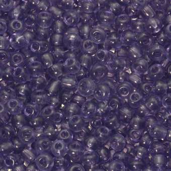 Rocailles, 50g, rund, 4mm (6/0), lila transparent lila transparent