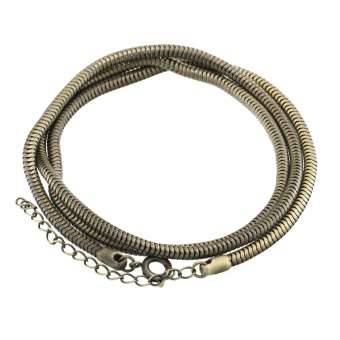 Halskette (snakechain) mit Ringverschluss, 60cm, bronzefarben bronzefarben