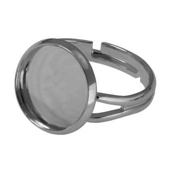 Ring für Ø 12 mm große Cabochons, silberfarben silber