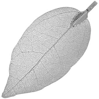 Blatt, 60X30 mm, silberfarben 