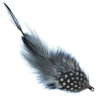 Anhänger aus echten Federn, 110X45mm, schwarz schwarz