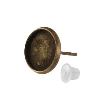 Ohrstecker für Ø 10 mm große Cabochons, bronzefarben bronze
