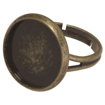 Ring für Ø 18 mm große Cabochons, bronzefarben bronze