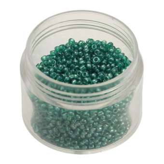 Rocailles, 20g, rund, 3mm (8/0), emerald luster emerald luster