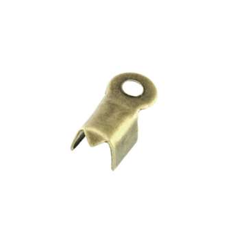 Flache Endkappe (10 Stück), 4,3X3,5mm, rechteckig, bronzefarben bronzefarben
