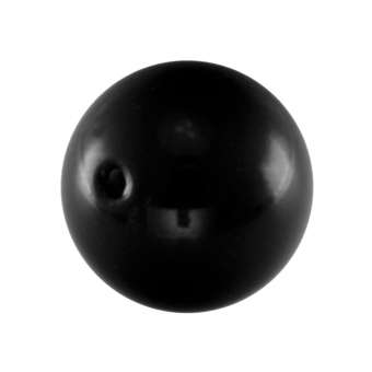 Wachsperle, 10mm, rund, schwarz schwarz