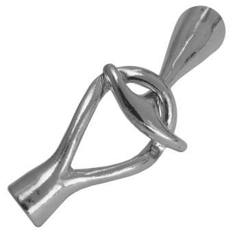 Anker Verschluss, 46X16 mm, Loch-Ø 5 mm, Metall, silberfarben 