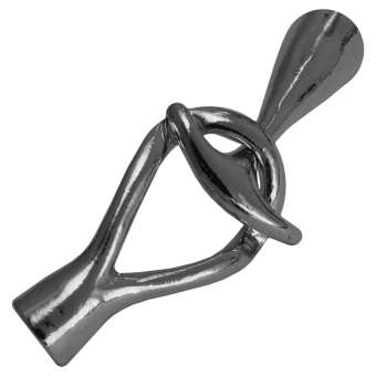 Anker Verschluss, 46X16 mm, Loch-Ø 5 mm, Metall, dunkel silberfarben 