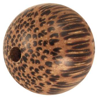 Holzperle (Palmwood), 20mm, rund, hellbraun 