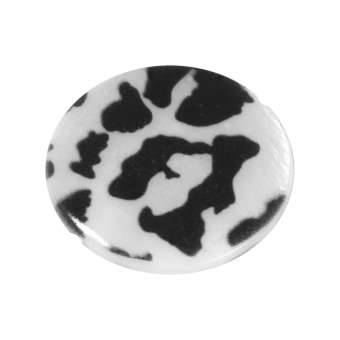 Perlmuttscheibe mit Muster, 20 mm, weiß Muster, weiß