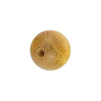 Holzperle, 5 Stück, (Nangka Wood), 4mm, rund, safrangelb 