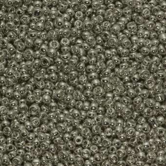 Rocailles, 50g, rund, 1,5mm (15/0), black diamond metallic black diamond metallic