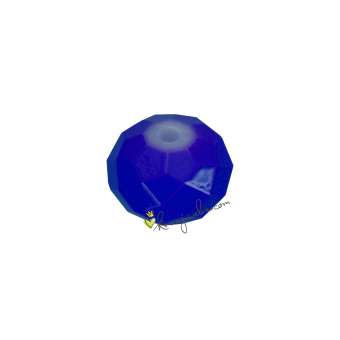 Glasschliffperle (emailliert), briolette, 6X4mm, blau blau
