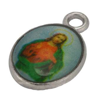 Amulettanhänger (Medallion), 15X10mm, silberfarben silberfarben