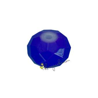 Glasschliffperle (emailliert), briolette, 8X6mm, blau blau