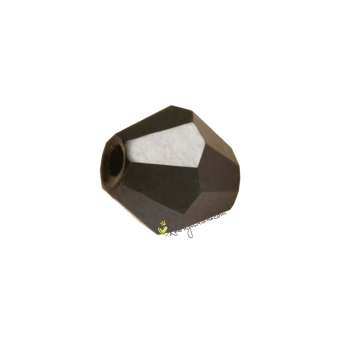 Glasschliffperle (10 Stück), bi-konisch, 4X4mm, schwarz HEM schwarz HEM