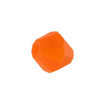 Glasschliffperle (10 Stück), bi-konisch, 4X4mm, orange opal orange opal
