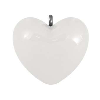 Schmuck-Anhänger "Herz", 28 mm, natur-weiß natur-weiß
