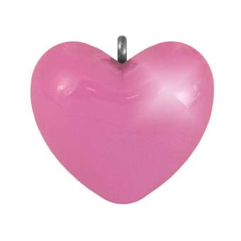 Schmuck-Anhänger "Herz", 28 mm, dunkel-rosa dunkel-rosa