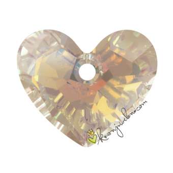 Swarovski Truely in Love Heart (6264), 18 mm, Crystal Golden Shadow (001 GSHA) transparent-goldfarben