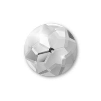 Cabochon, Ø 12 mm, Glas, rund, crystal crystal