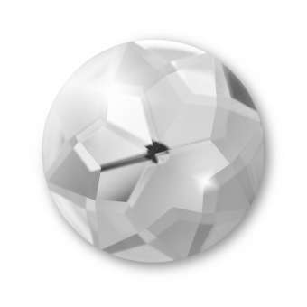 Cabochon, Ø 18 mm, Glas, rund, crystal crystal