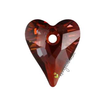 Swarovski Wild Heart Pendant (6240), 12 mm, Crystal Red Magma (001 REDM) 001 REDM Crystal Red Magma