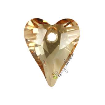 Swarovski Wild Heart Pendant (6240), 12 mm, Crystal Golden Shadow (001 GSHA) 001 GSHA Crystal Golden Shadow