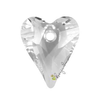 Swarovski Wild Heart Pendant (6240), 12 mm, Crystal (001) 001 Crystal