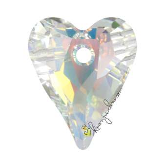 Swarovski Wild Heart Pendant (6240), 17 mm, Crystal Aurore Boreale Aurore Boreale (001 AB) 001 AB Crystal Aurore Boreale
