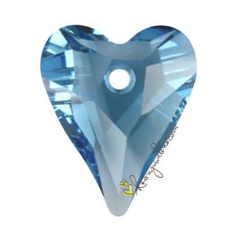 Swarovski Wild Heart Pendant (6240), 17 mm, Aquamarine (202) 202 Aquamarine