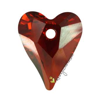 Swarovski Wild Heart Pendant (6240), 17 mm, Crystal Red Magma (001 REDM) 001 REDM Crystal Red Magma
