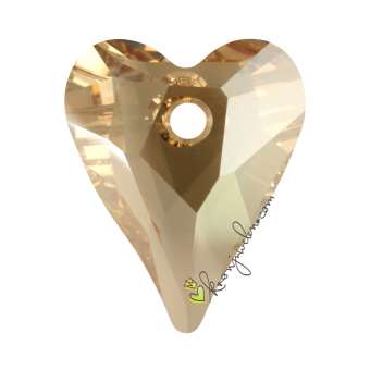 Swarovski Wild Heart Pendant (6240), 17 mm, Crystal Golden Shadow (001 GSHA) 001 GSHA Crystal Golden Shadow