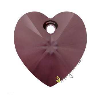 Swarovski XILION Heart Pendant (6228), 14,4 mm, Crystal Antique Pink (001 ANTP) 001 ANTP Crystal Antique Pink