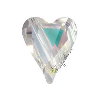 Swarovski Wild Heart Bead (5743), 12 mm, Crystal Aurore Boreale Aurore Boreale (001 ABV) 001 ABV Crystal Aurore Boreale