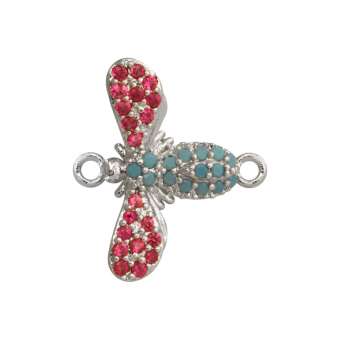 Juwelier-Libelle, 12 mm, silber-farben Libelle - silber