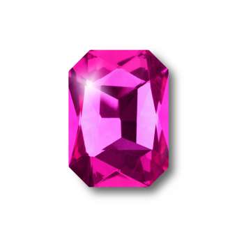 Glas Chaton, 14X10 mm, rechteckig, pink pink