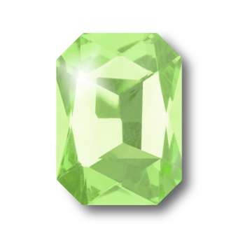 Glas Chaton, 18X13 mm, rechteckig, grün grün