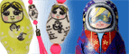 Babuschka und Matroschka Puppen Perlen